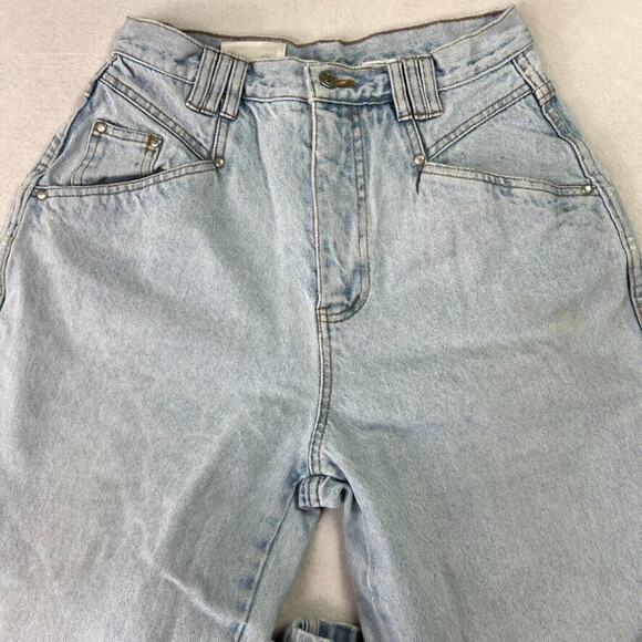 BILL BLASS Mom Jeans Womens 10 Light Wash High Rise 100% Cotton Retro 80s Vtg - Picture 11 of 13